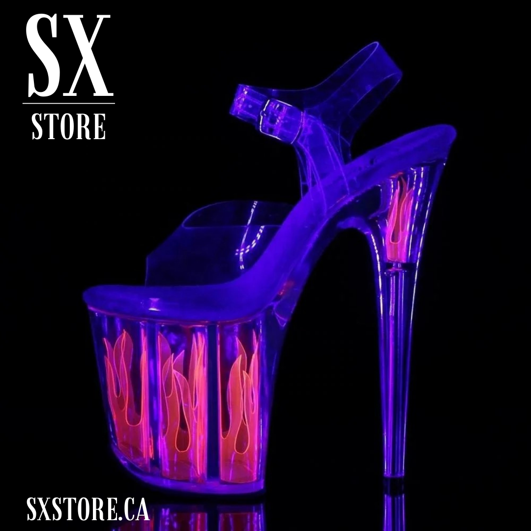 Model Sandals New Crystal Heel Sexy Flowers Party Club Platform Super High  Heel 15 CM Striptease Show Ankle Strap Women's Shoes