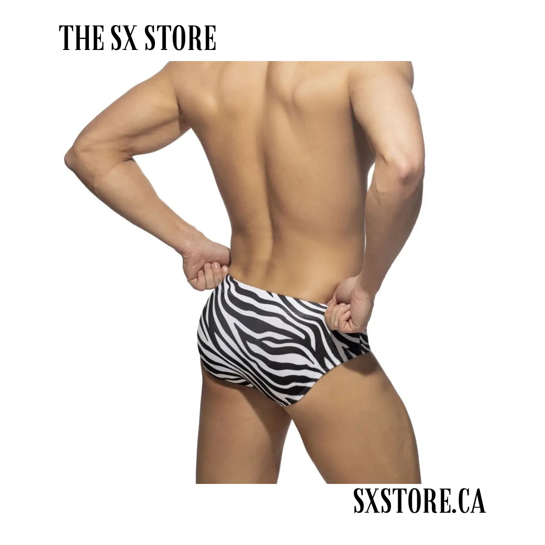 Low cut Men's Swim Briefs in Leopard and Zebra Prints at SX Store